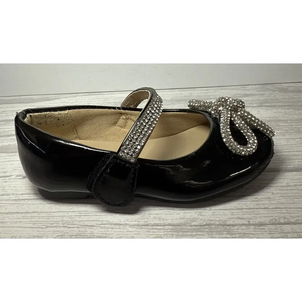 Kushyshoo Girl's Bow Mary Jane Dress Shoes Ballet Princess Flats Size 6